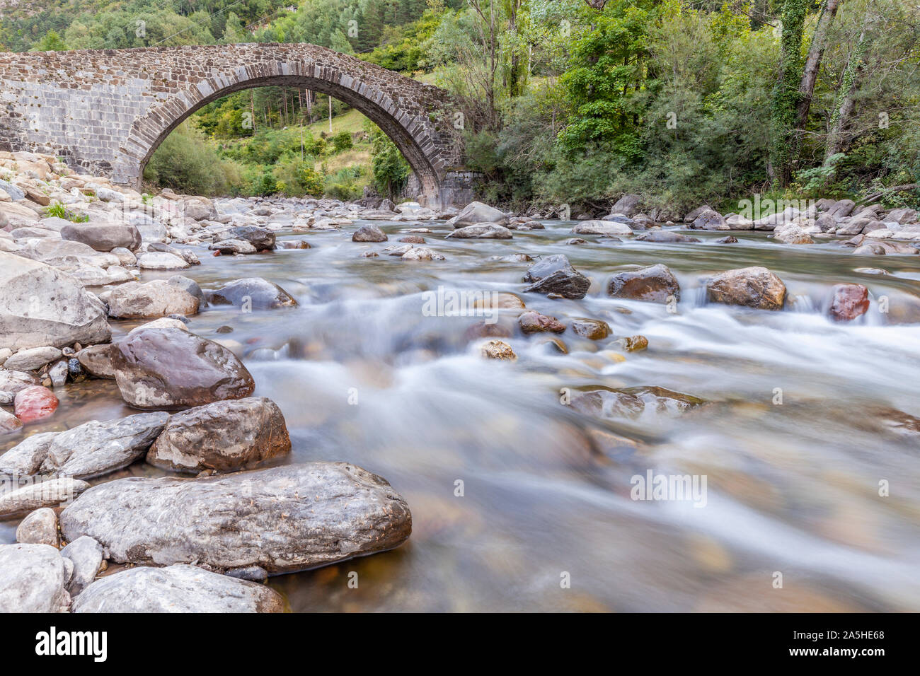 Pont Nou oder Pilgrim's Bridge in Zaragoza, Huesca, Spanien Stockfoto