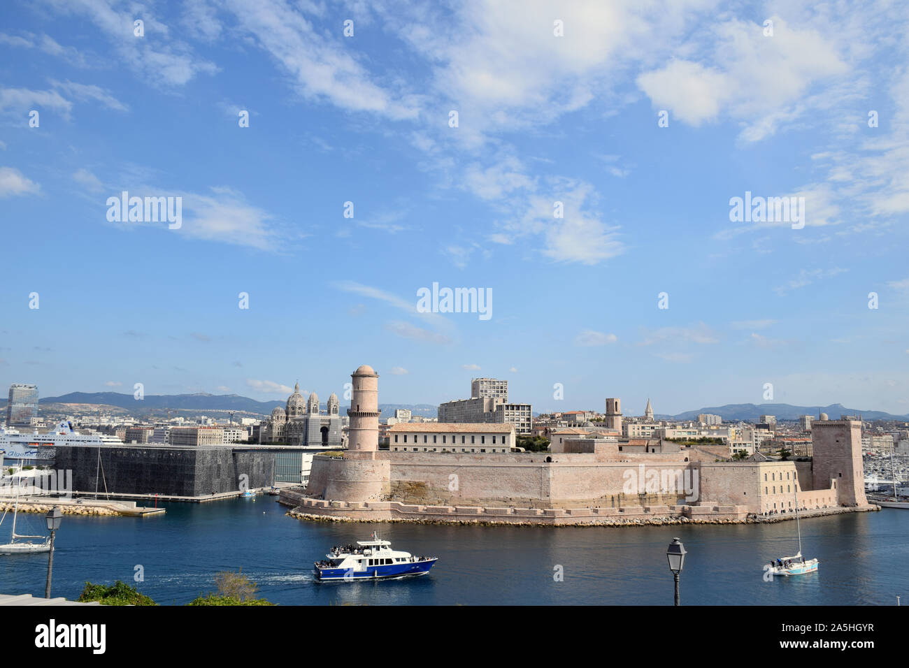 Fort Saint-Jean & MuCEM, Marseille, Frankreich Okt 2019 Stockfoto