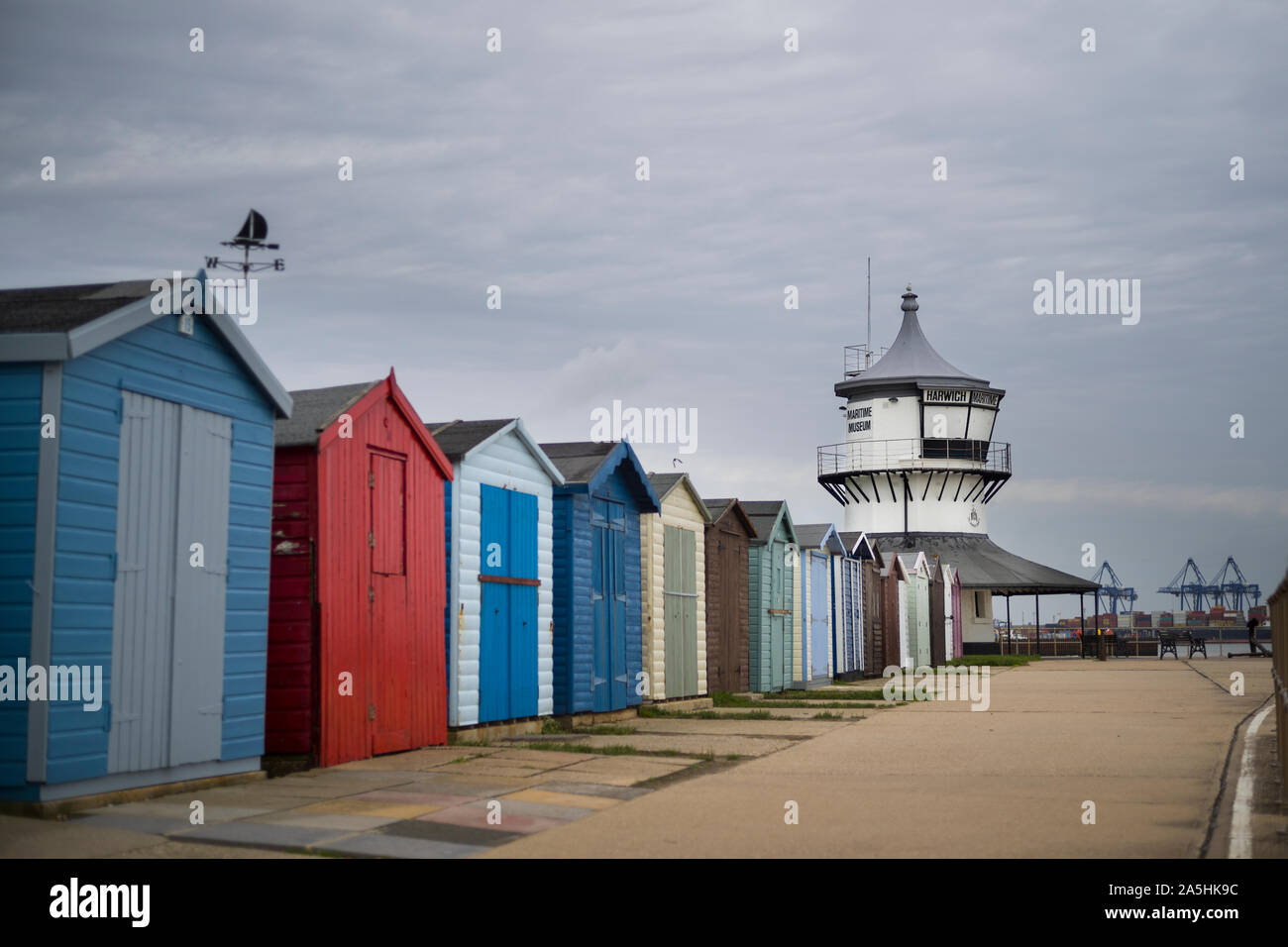 Harwich, niedrige Leuchtturm Stockfoto