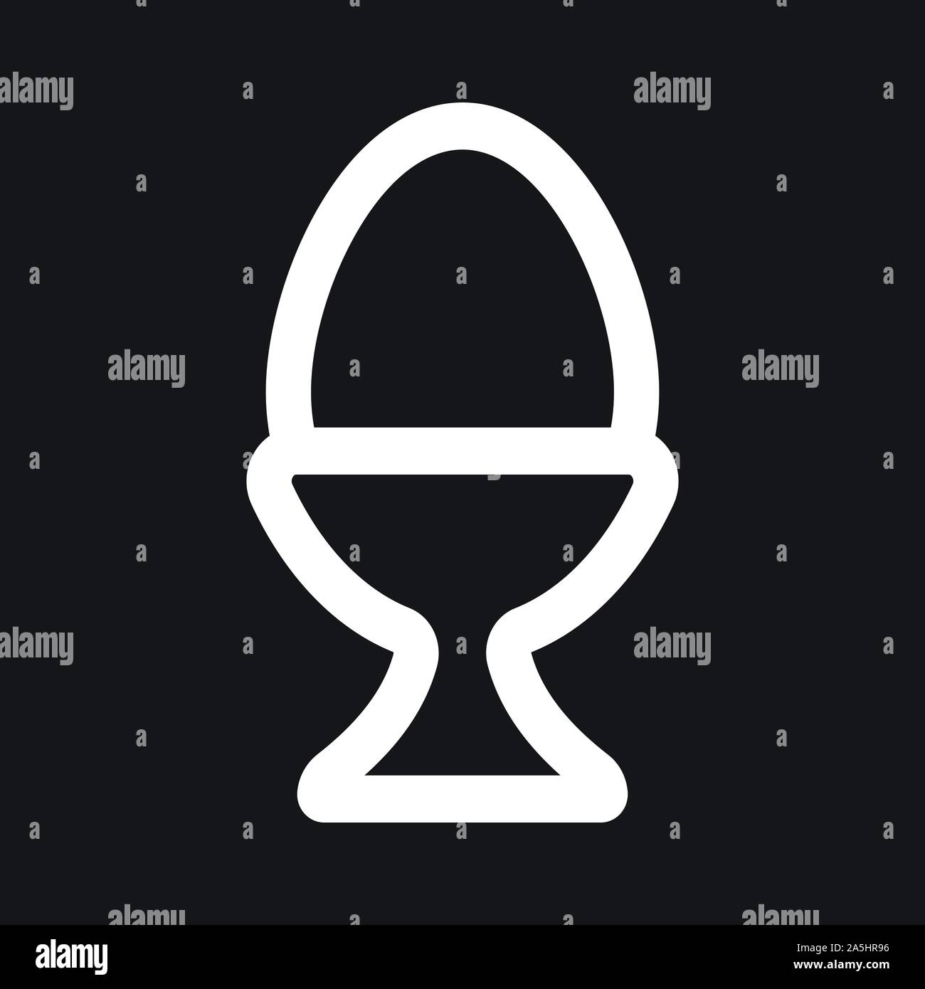 Ei-Vektor-Symbol, Frühstück Lebensmittel-Symbol. Flache Vektorgrafik Stock Vektor