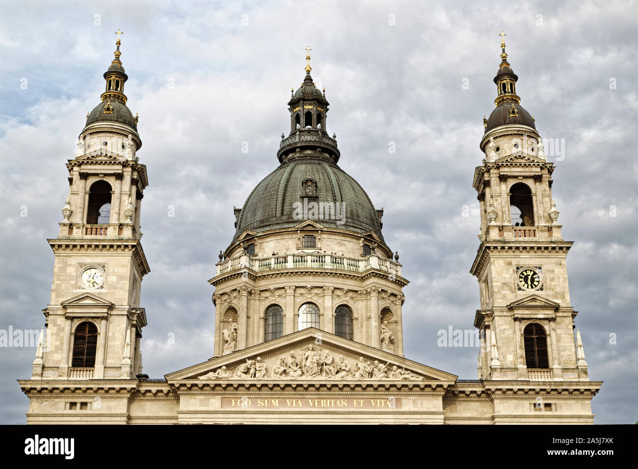 Budapest, Ungarn. 16 August, 2019. St.-Stephans-Basilika (Szent Istvan - Basilika) ist eine römisch-katholische Basilika in Budapest, Ungarn. Stockfoto