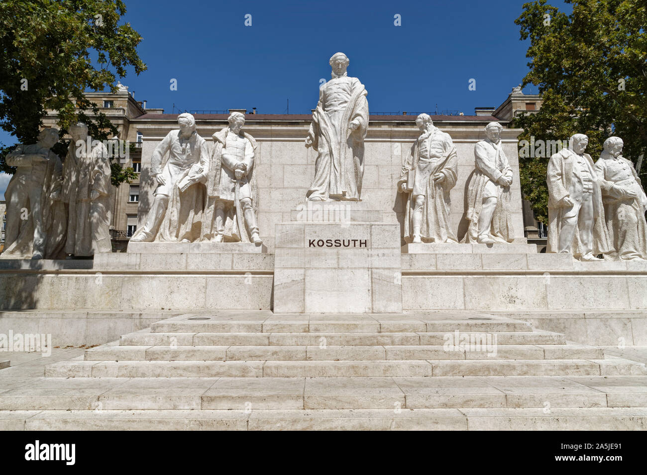 Budapest, Ungarn. 15 August, 2019. Kossuth Memorial, ein öffentliches Denkmal der ehemalige ungarische Regent-President Lajos Kossuth. Stockfoto