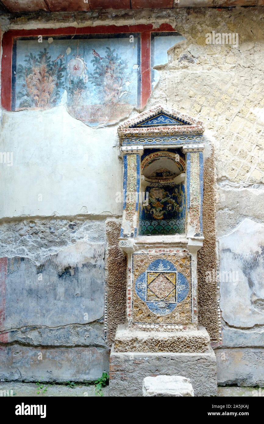 Casa Dello Scheletro, archäologische Stätte, Herculaneum, Ercolano, Neapel, Kampanien, Italien Stockfoto