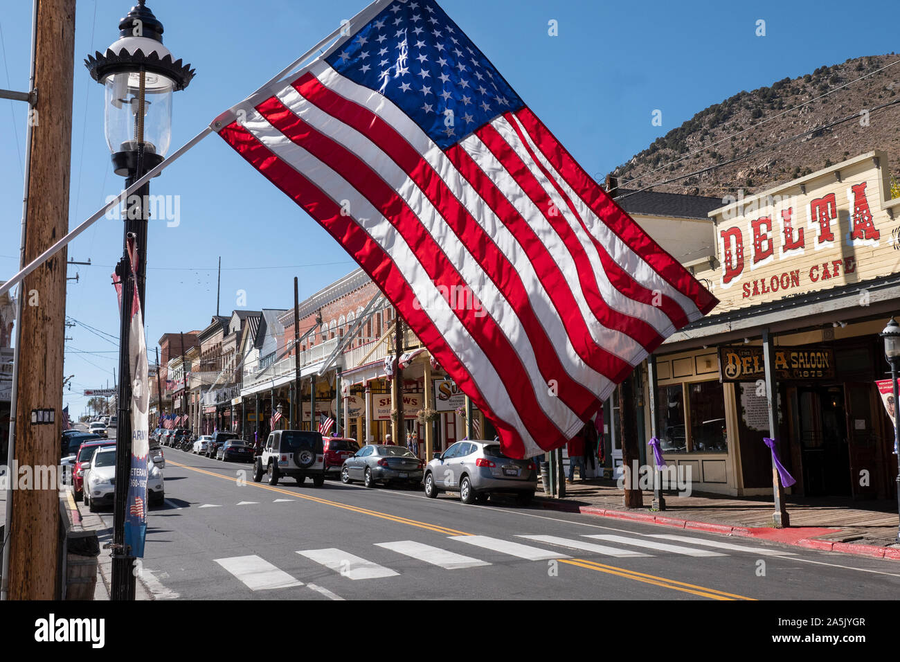 Main Street Virginia City in Nevada USA Stockfoto