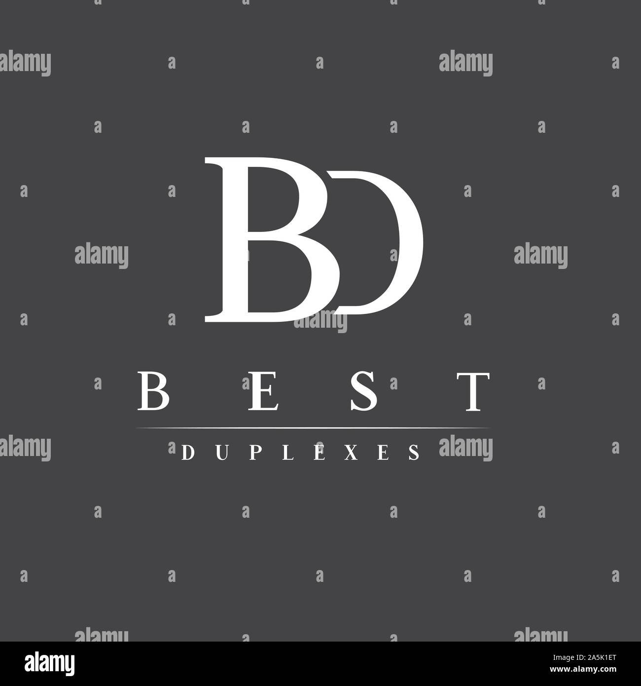 B, D-Vektor Logo. BD-Emblem. BD Monogramm Stock Vektor