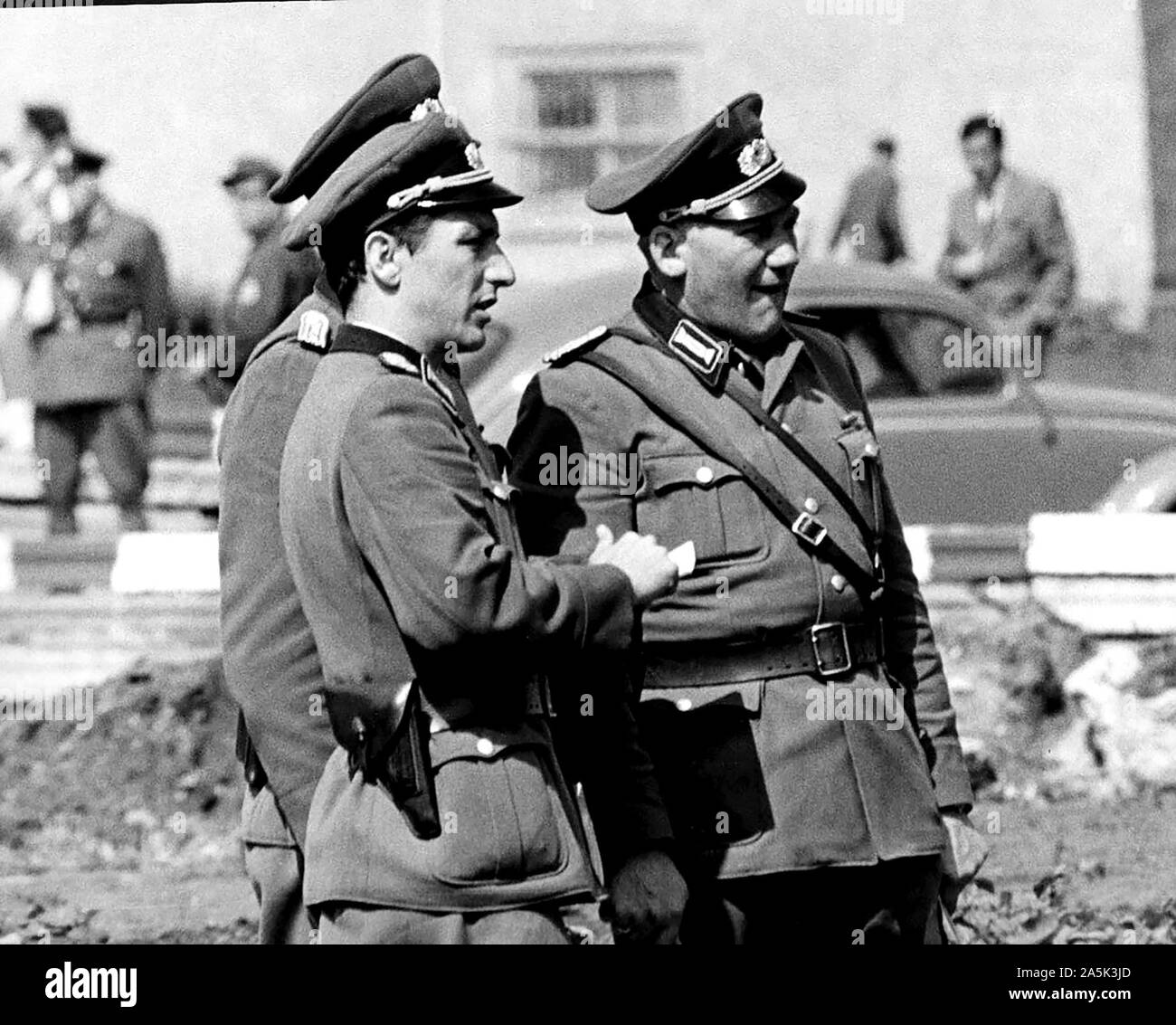 August 1961 - DDR-Grenzsoldaten Stockfoto