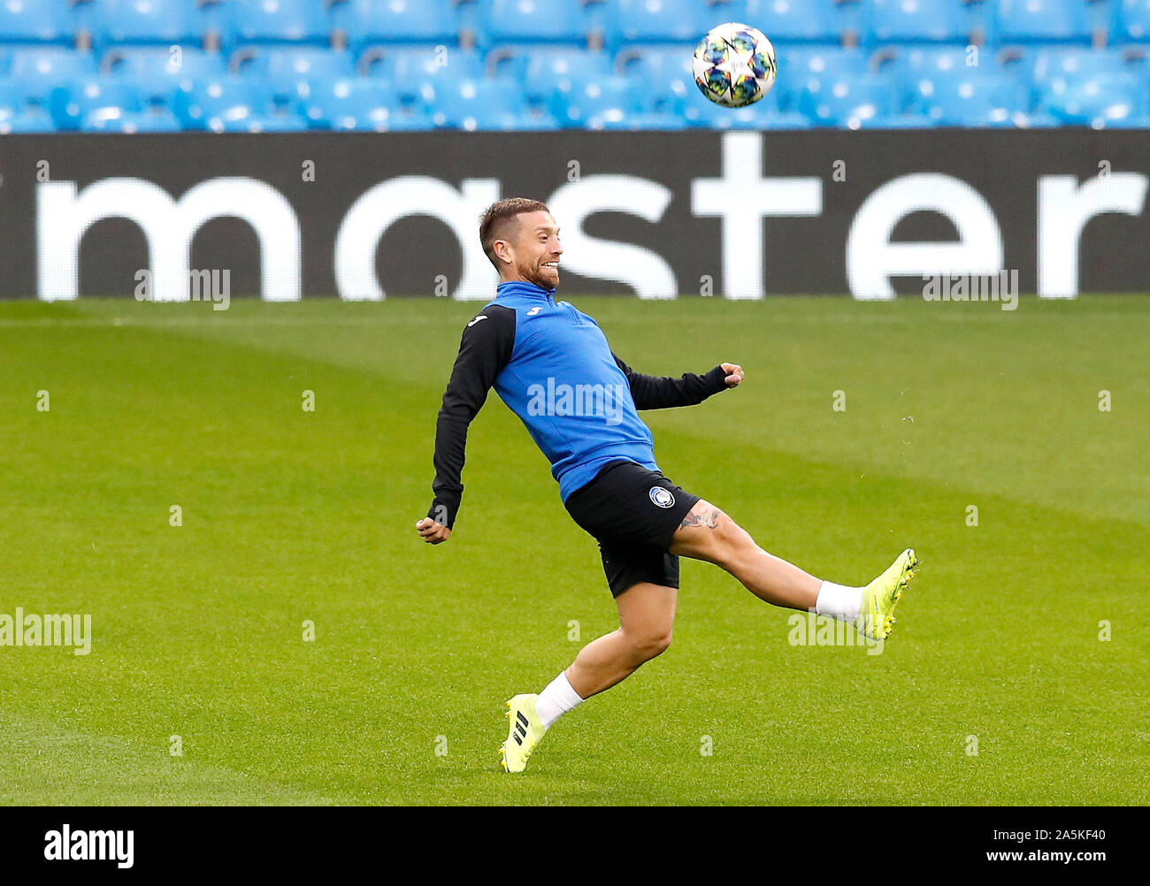 Die Atalanta Alejandro Dario Gomez während des Trainings an der Etihad Stadium, Manchester. Stockfoto