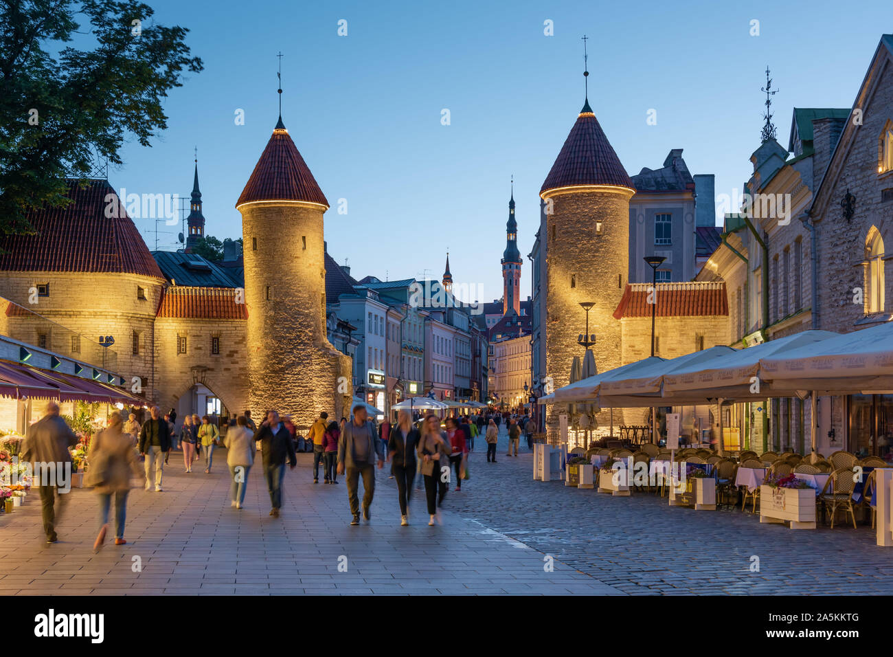 Viru Tor, Tallinn, Estland Stockfoto