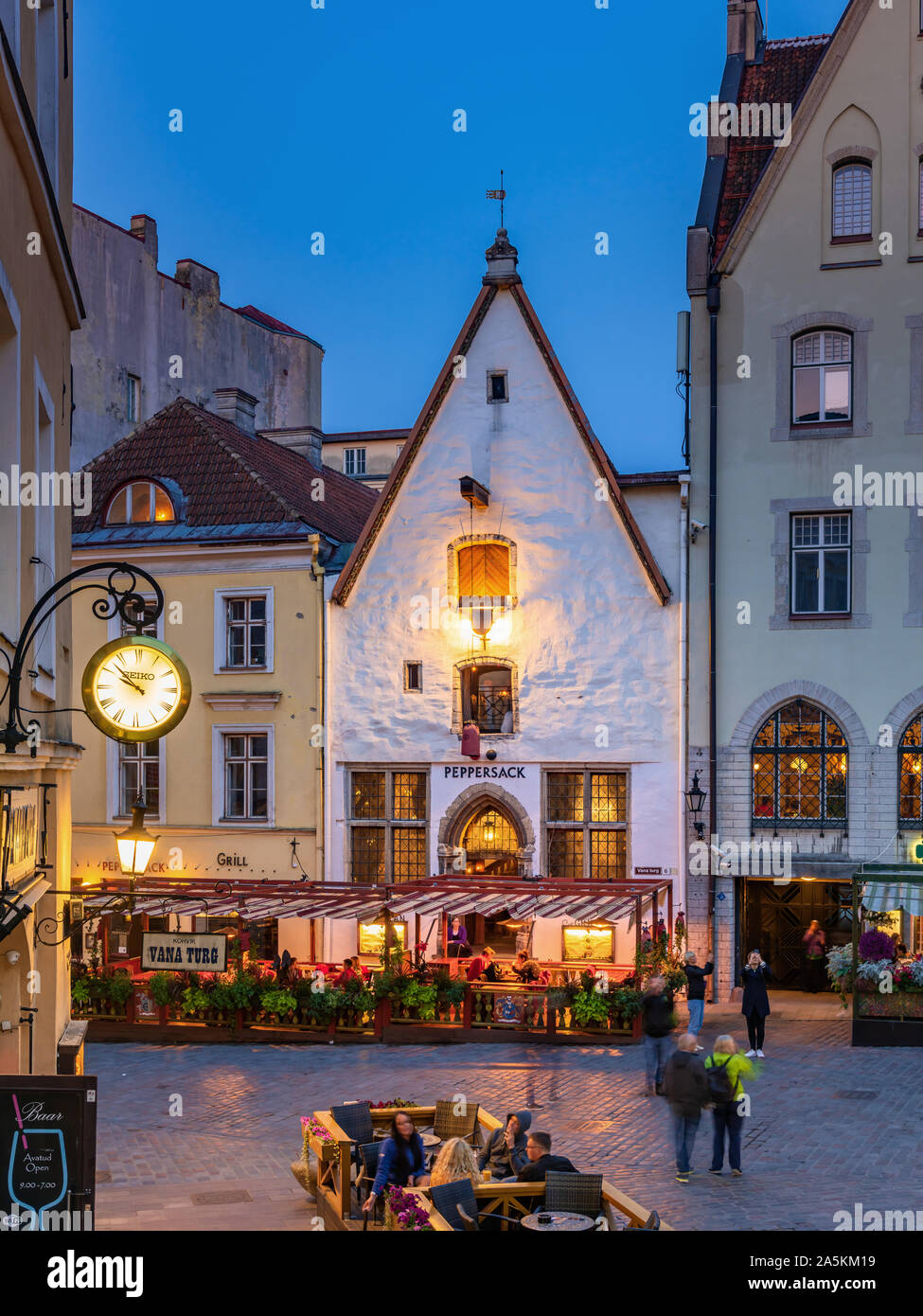 Mittelalterliches Restaurant Peppersack, Tallinn, Estland Stockfoto