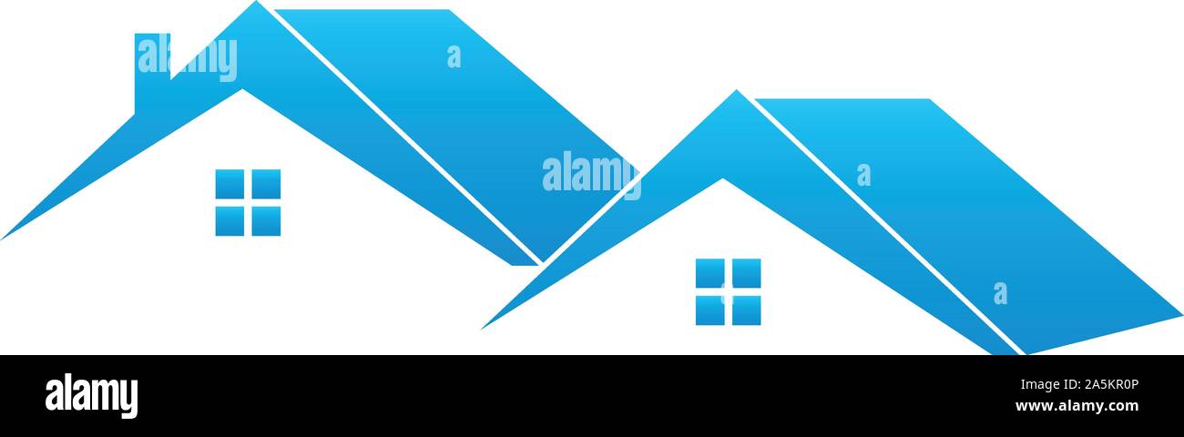 Häuser, Immobilien, Immobilienmakler, logo Stock Vektor