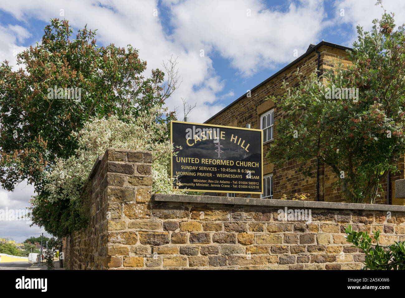 Castle Hill Vereinigte Reformierte Kirche, Northampton, Großbritannien Stockfoto
