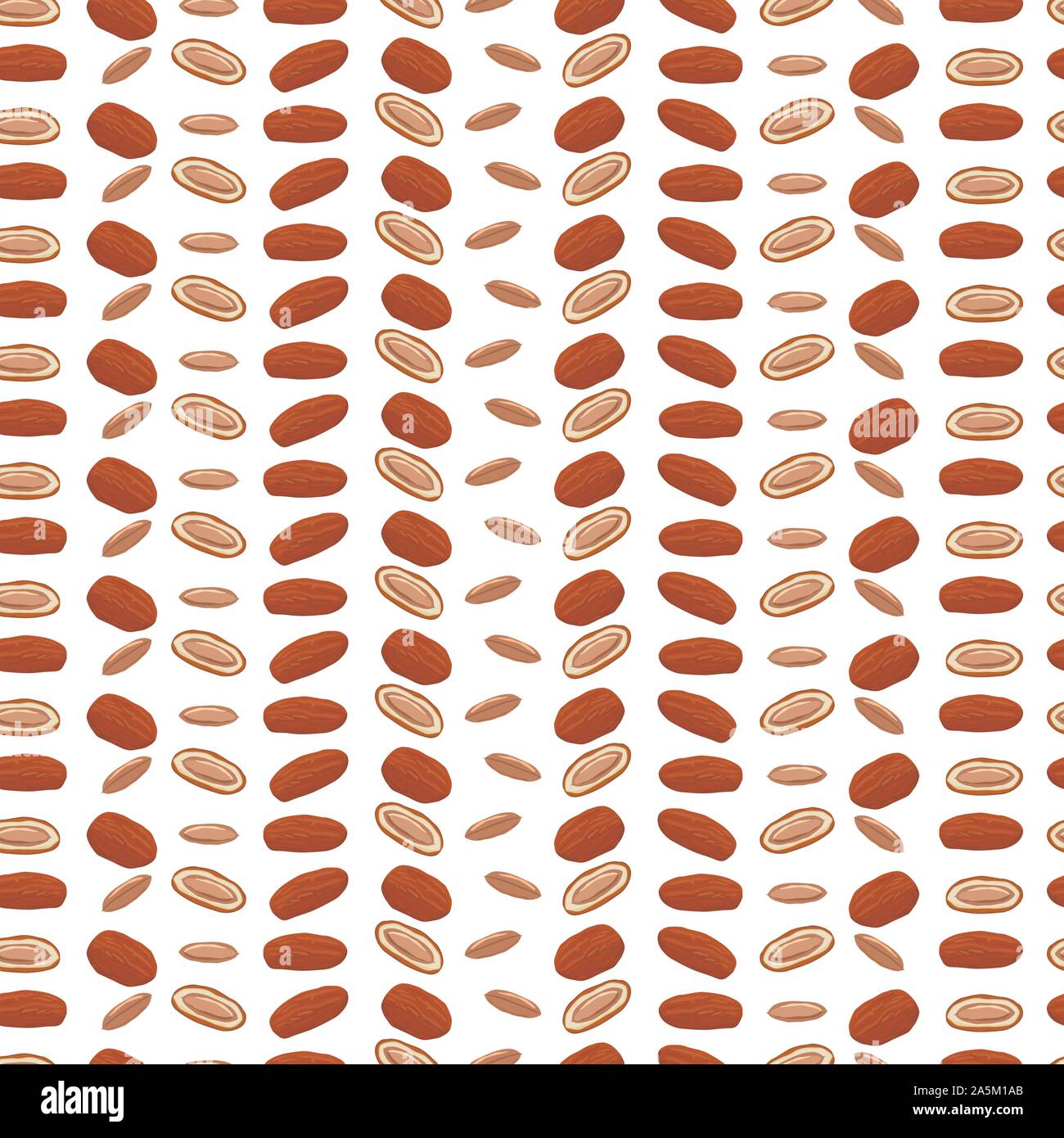 Thema große farbige nahtlose Datum Obst Muster, Art der Tapete für Wände. Nahtlose Muster bestehend aus Sammlung Datum Obst, Zubehör bei wallpap Stock Vektor