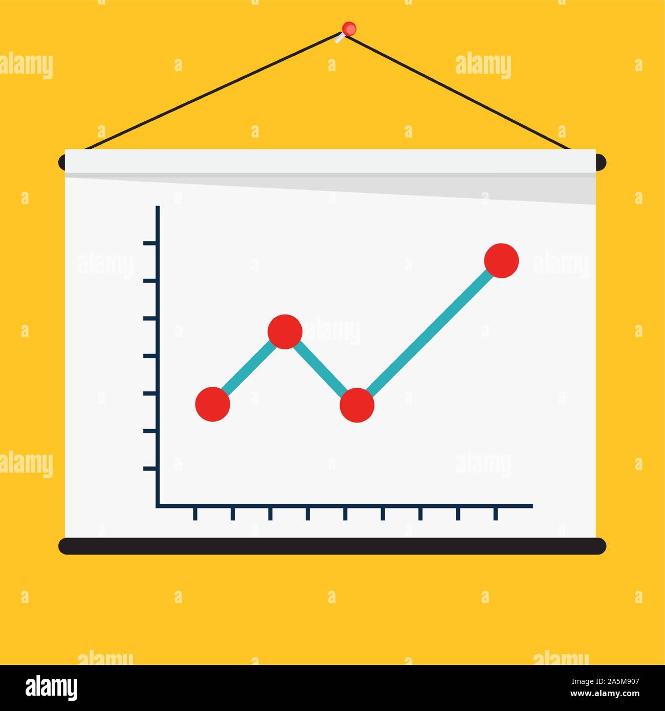 Wachsende Business graph. Gewinn Konzept. Vector Illustration Stock Vektor