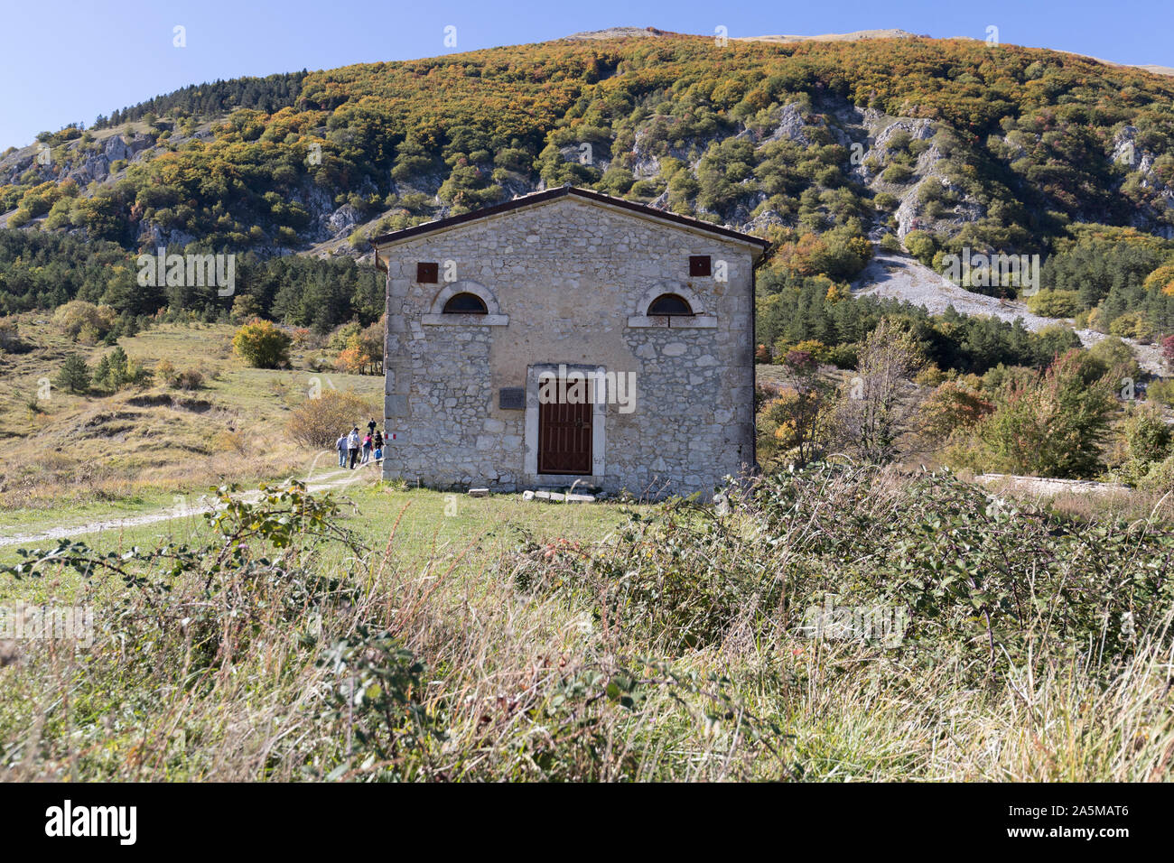 Roccacaramanico, Sant'Eufemia a Maiella Stockfoto