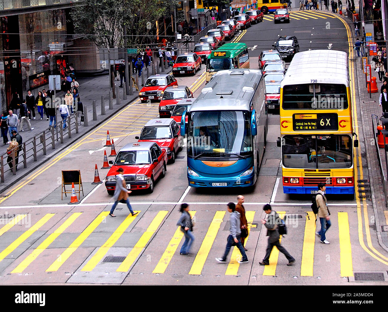 Street Scene, Shek Tong Tsui, Hong Kong Island, China Stockfoto