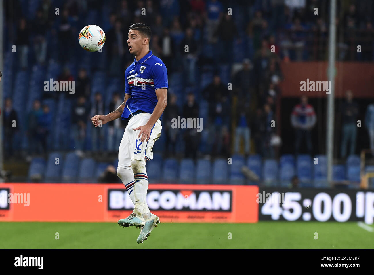 Fabio Depaoli (sampdoria) bei Sampdoria vs AS Rom, Genua, Italien, 20 Okt 2019, Fußball Italienische Fußball Serie A Männer Meisterschaft Stockfoto