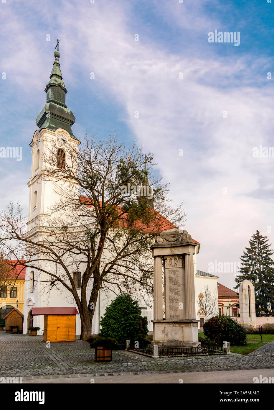 Malerische St. Rochus Kirche (ehemalige Ali Pasha Moschee) im Zentrum der Stadt, in der szigetvar, Ungarn Stockfoto