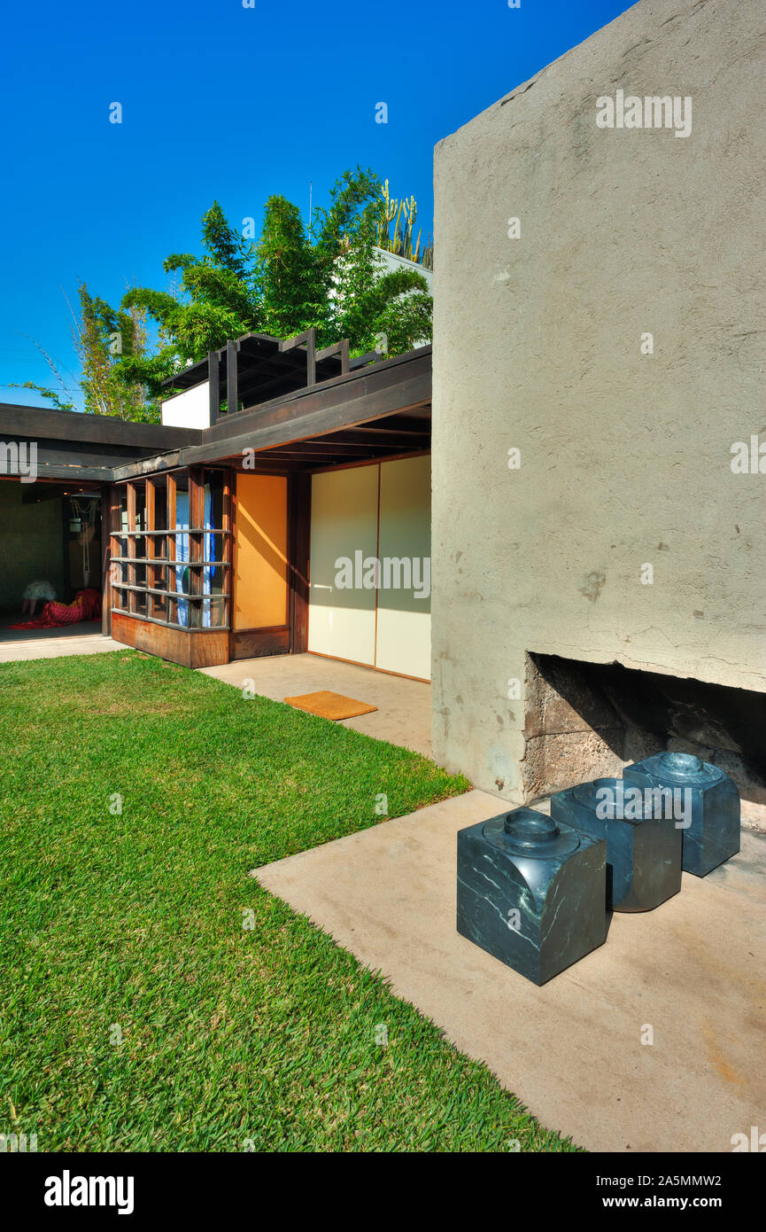 Die Schindler House auf der Kings Road in West Hollywood, Kalifornien, fotografiert während des Tages von Aurelia Dumont Fotografie Stockfoto