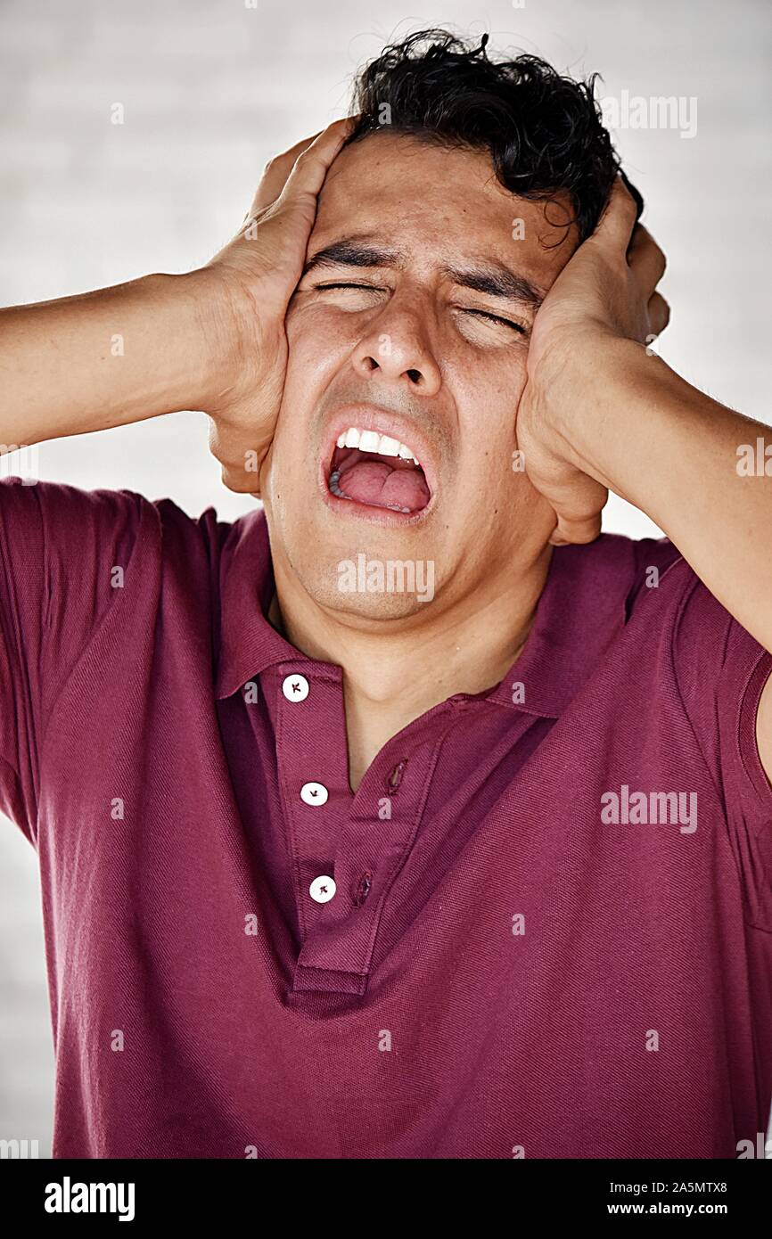 Eine besorgte stattlichen Person Stockfoto