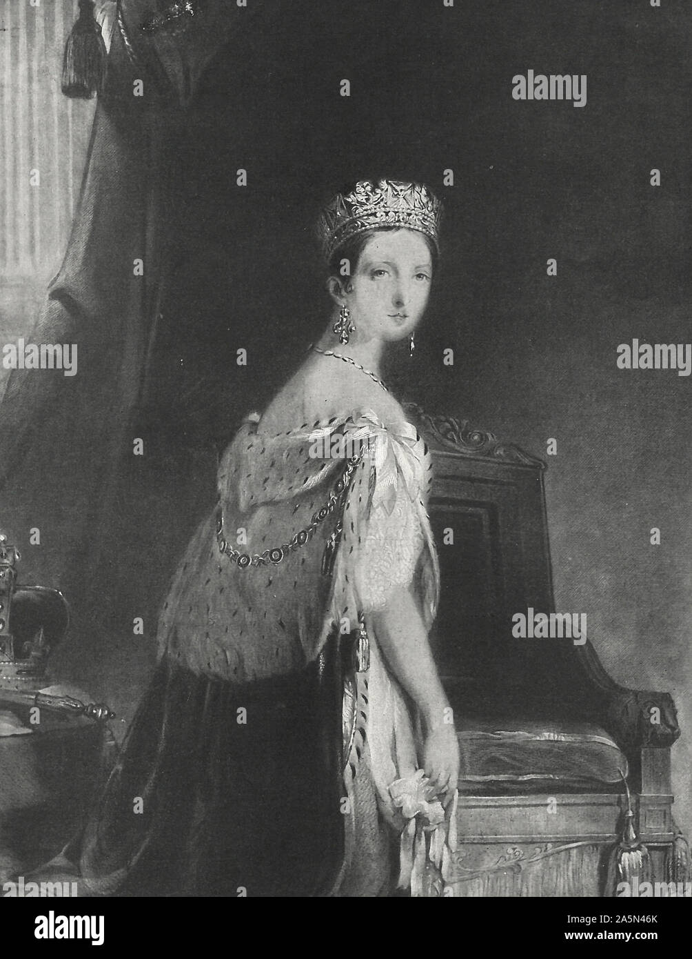 Queen Victoria in der Roben und Juwelen der Staatlichen Stockfoto