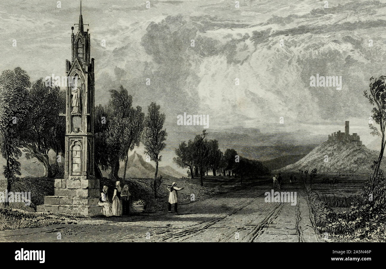 High Cross in der Nähe von Bonn, Deutschland, ca. 1832 Stockfoto