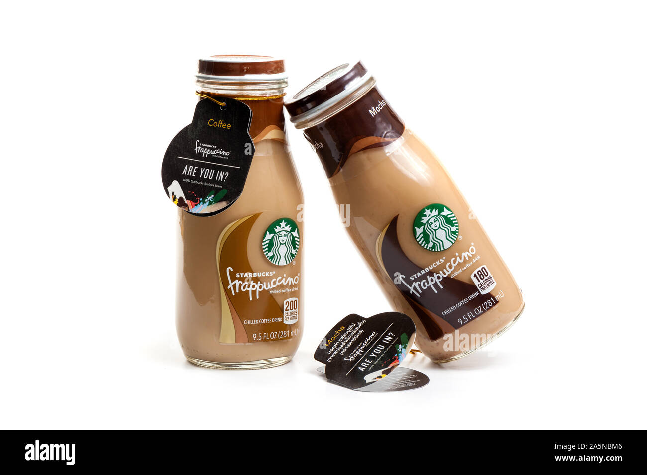 BANGKOK, THAILAND - 03. MÄRZ 2017: Flasche Starbucks Frappuccino trinken Kaffee 9,5 Unze. Stockfoto