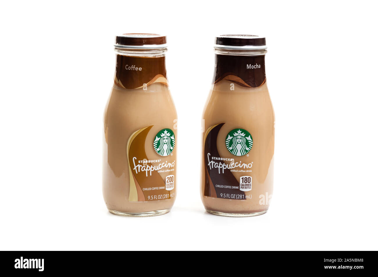 BANGKOK, THAILAND - 03. MÄRZ 2017: Flasche Starbucks Frappuccino trinken Kaffee 9,5 Unze. Stockfoto