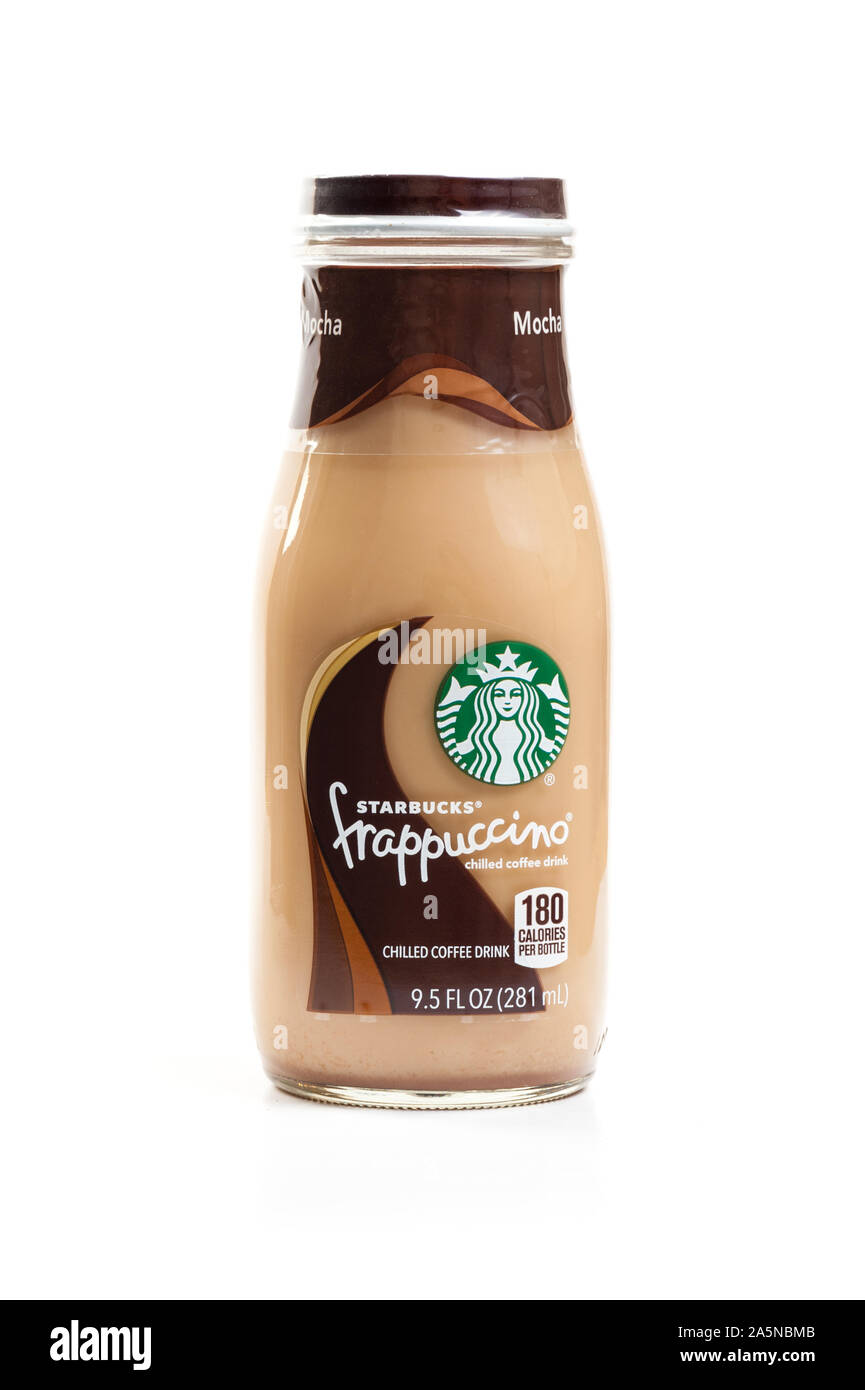 BANGKOK, THAILAND - 03. MÄRZ 2017: Flasche Starbucks Frappuccino trinken Kaffee 9,5 Unze. Stockfoto