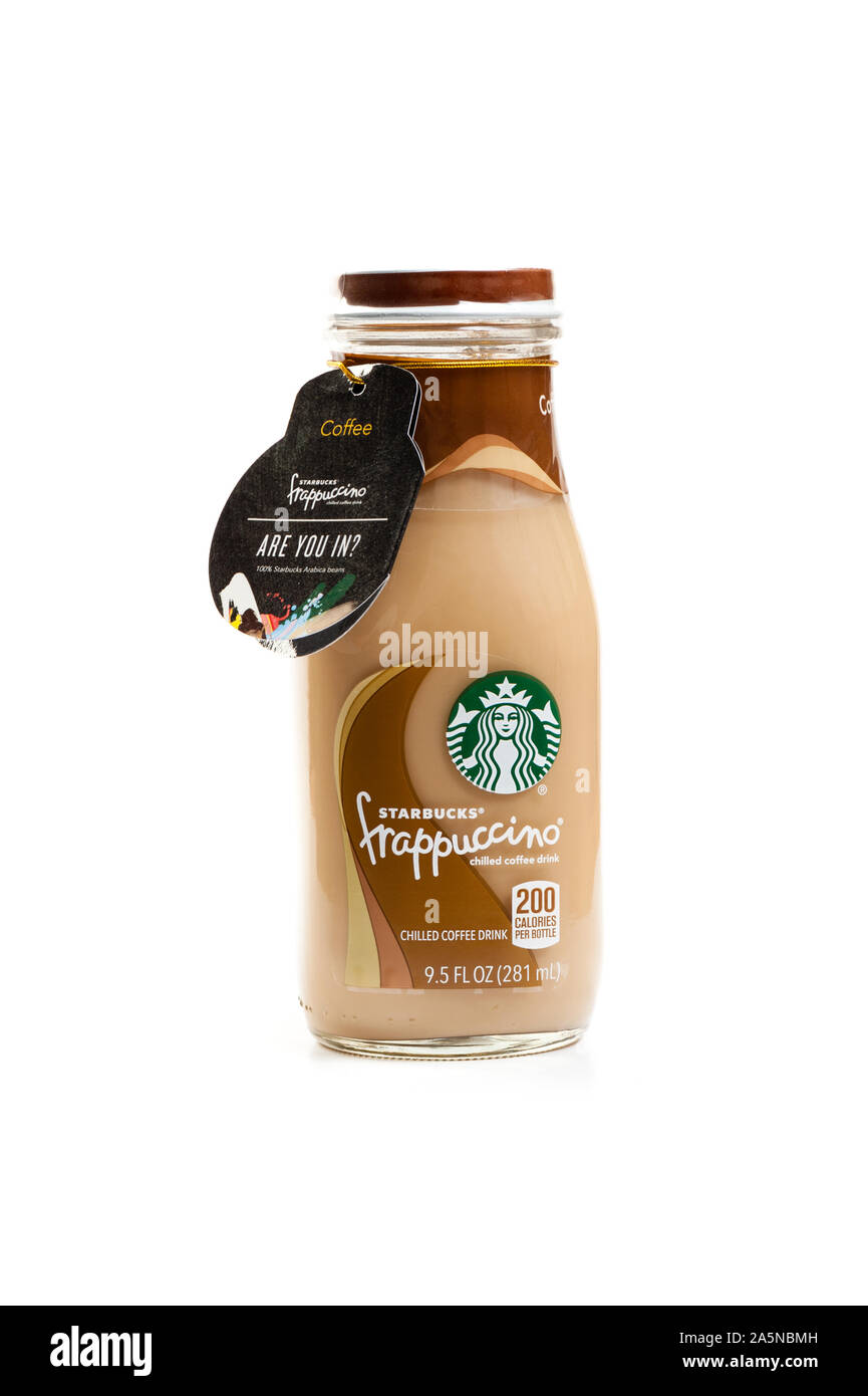BANGKOK, THAILAND - 03. MÄRZ 2017: Flasche Starbucks Frappuccino trinken Kaffee 9,5 Unze. Stockfoto
