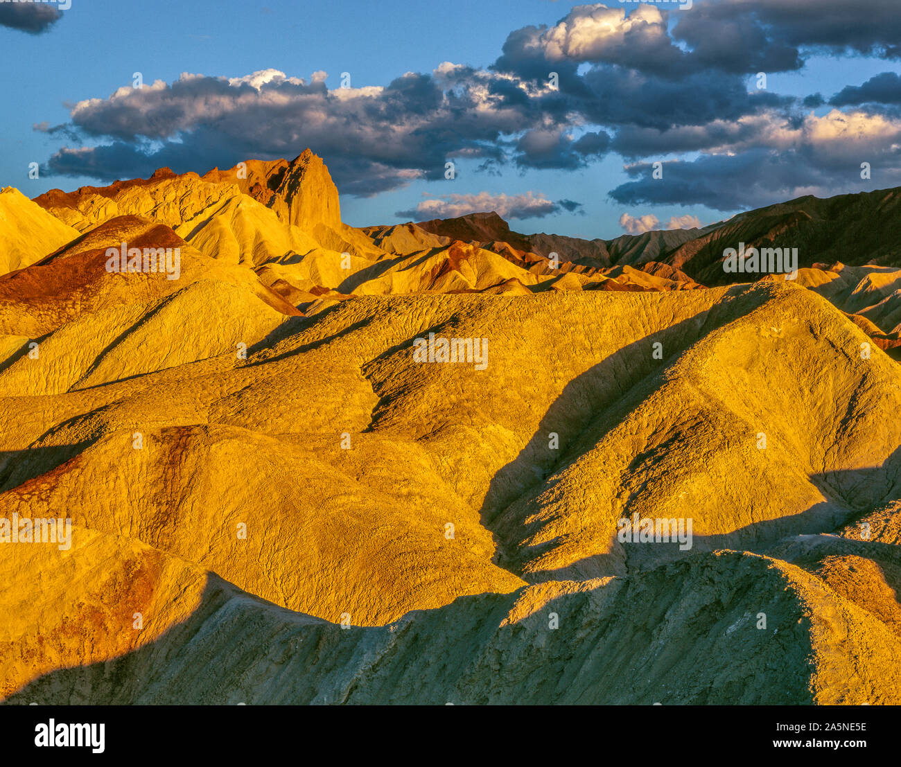 Sonnenuntergang, Golden Canyon, Death Valley National Park, Kalifornien Stockfoto