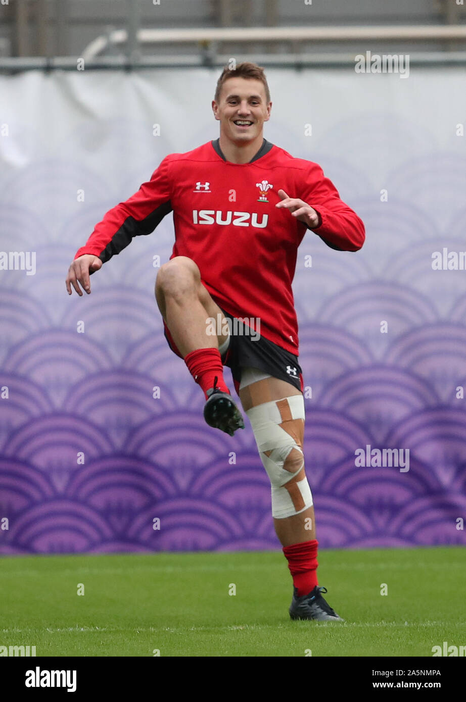 Jonathan Davies während einer Trainingseinheit im Prince Chichibu Memorial Rugby Ground, Tokio. Stockfoto