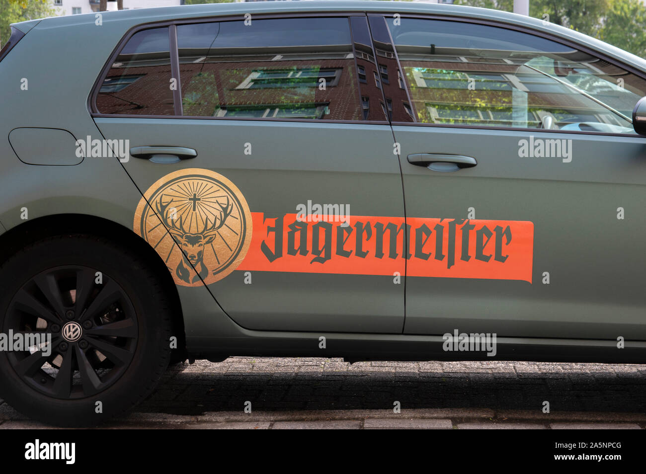 Jägermeister Firmenwagen in Amsterdam Die Niederlande 2019 Stockfoto