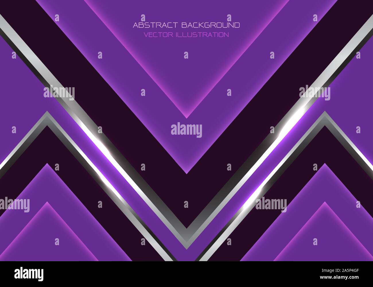 Abstrakte silber schwarz Pfeil Geschwindigkeit Richtung auf Violett Leerzeichen Design moderner Luxus futuristische Technologie Hintergrund Vector Illustration. Stock Vektor