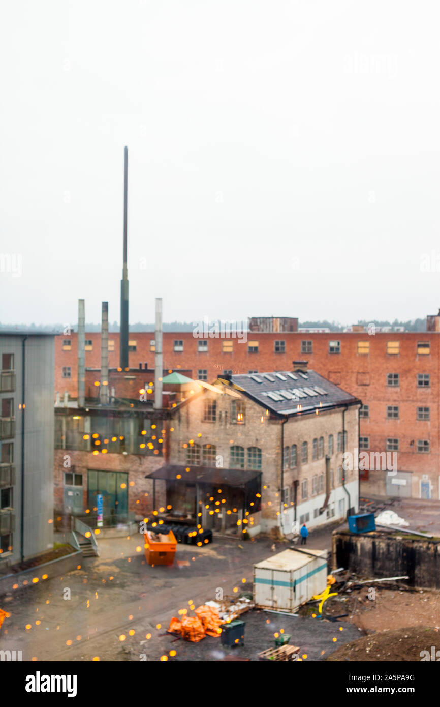 Blick auf die Baustelle Stockfoto