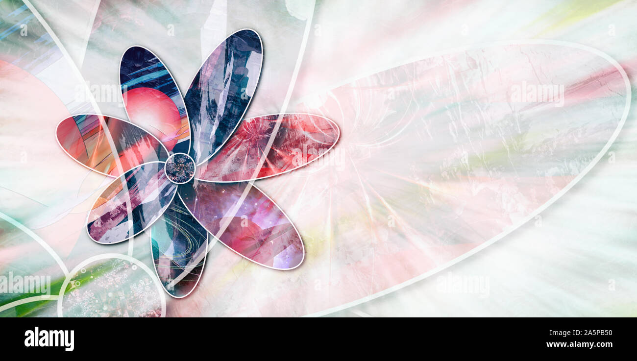 Abstraktes Bild einer Blume auf einem hellen Hintergrund Stockfoto