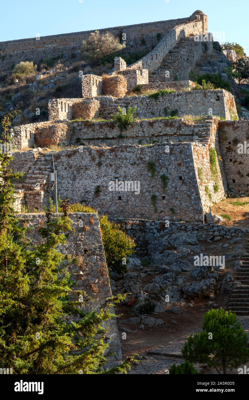 Die Festung Palamidi. Nafplio, Griechenland Stockfoto
