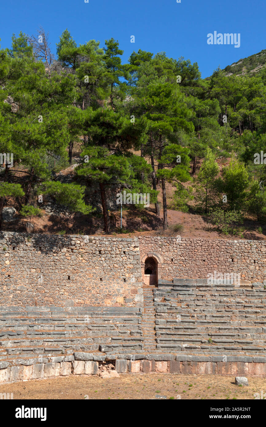 Das Stadion, Delphi, Griechenland Stockfoto