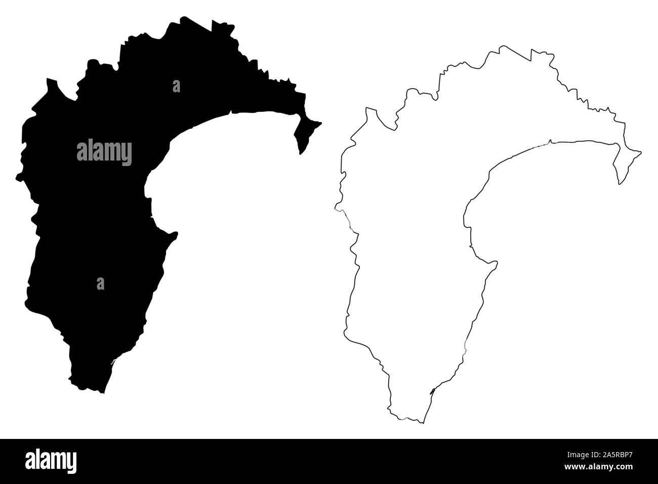 Hawkes Bay Region (Regionen von Neuseeland, Nordinsel) Karte Vektor-illustration, kritzeln Skizze Hawke's Bay Karte anzeigen Stock Vektor