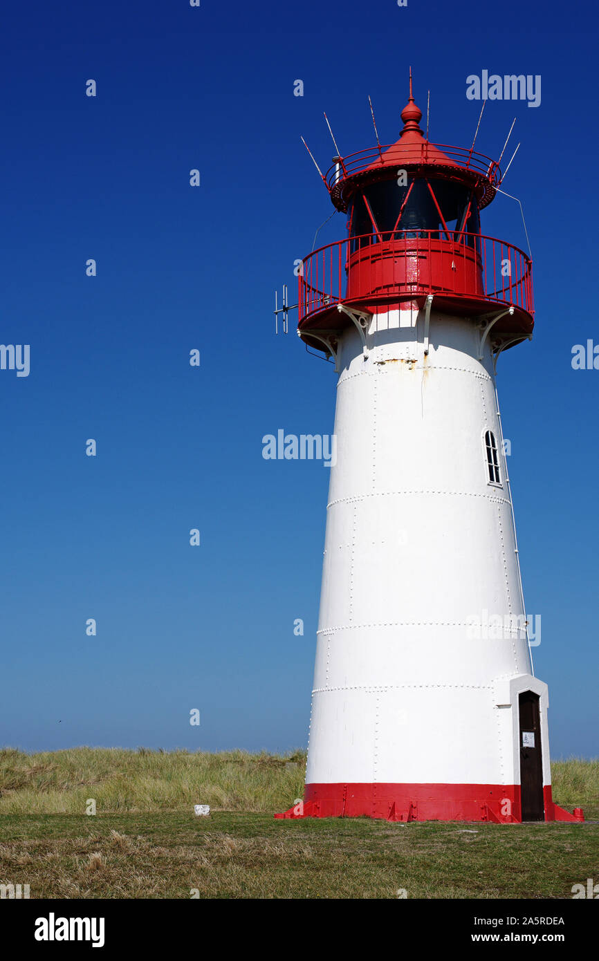 Leuchtturm von List, Insel Sylt, Schleswig-Holstein, Bundesrepublik Deutschland Stockfoto