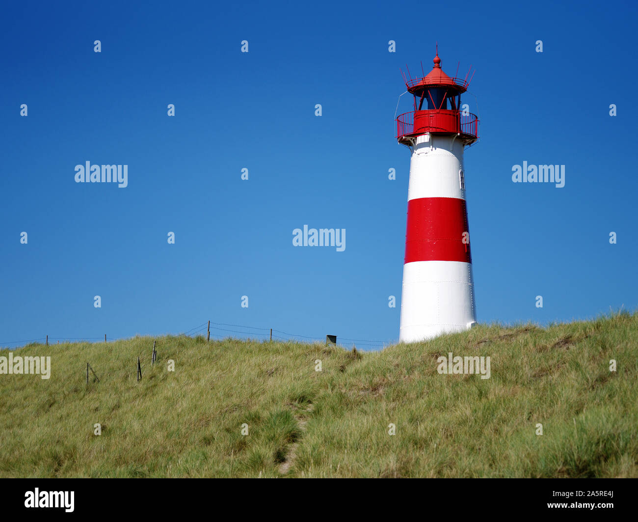 Leuchtturm am Ostellenbogen, Insel Sylt, Schleswig-Holstein, Bundesrepublik Deutschland, Stockfoto
