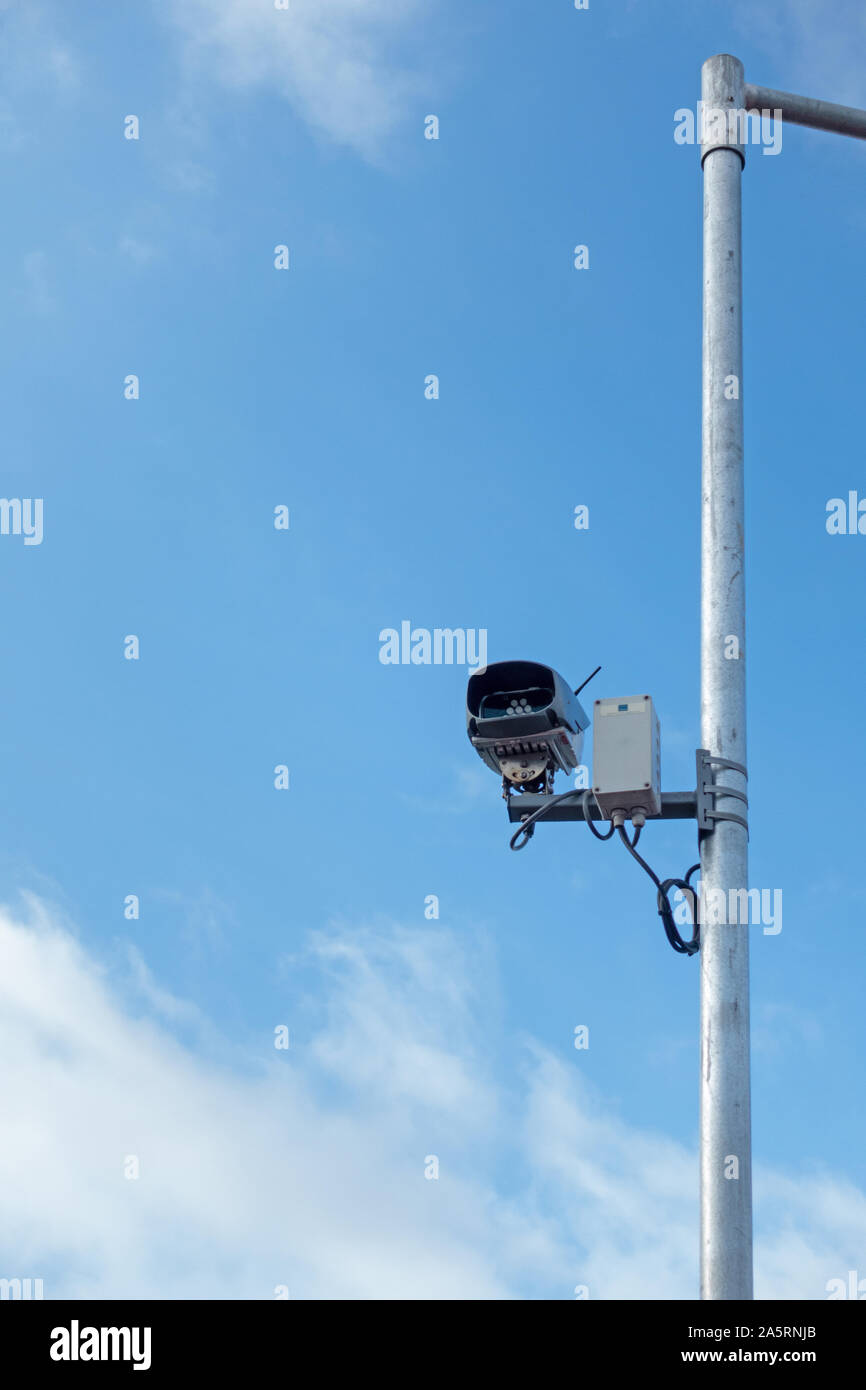 Automatische Parkplatz Kennzeichenkamera Stockfoto