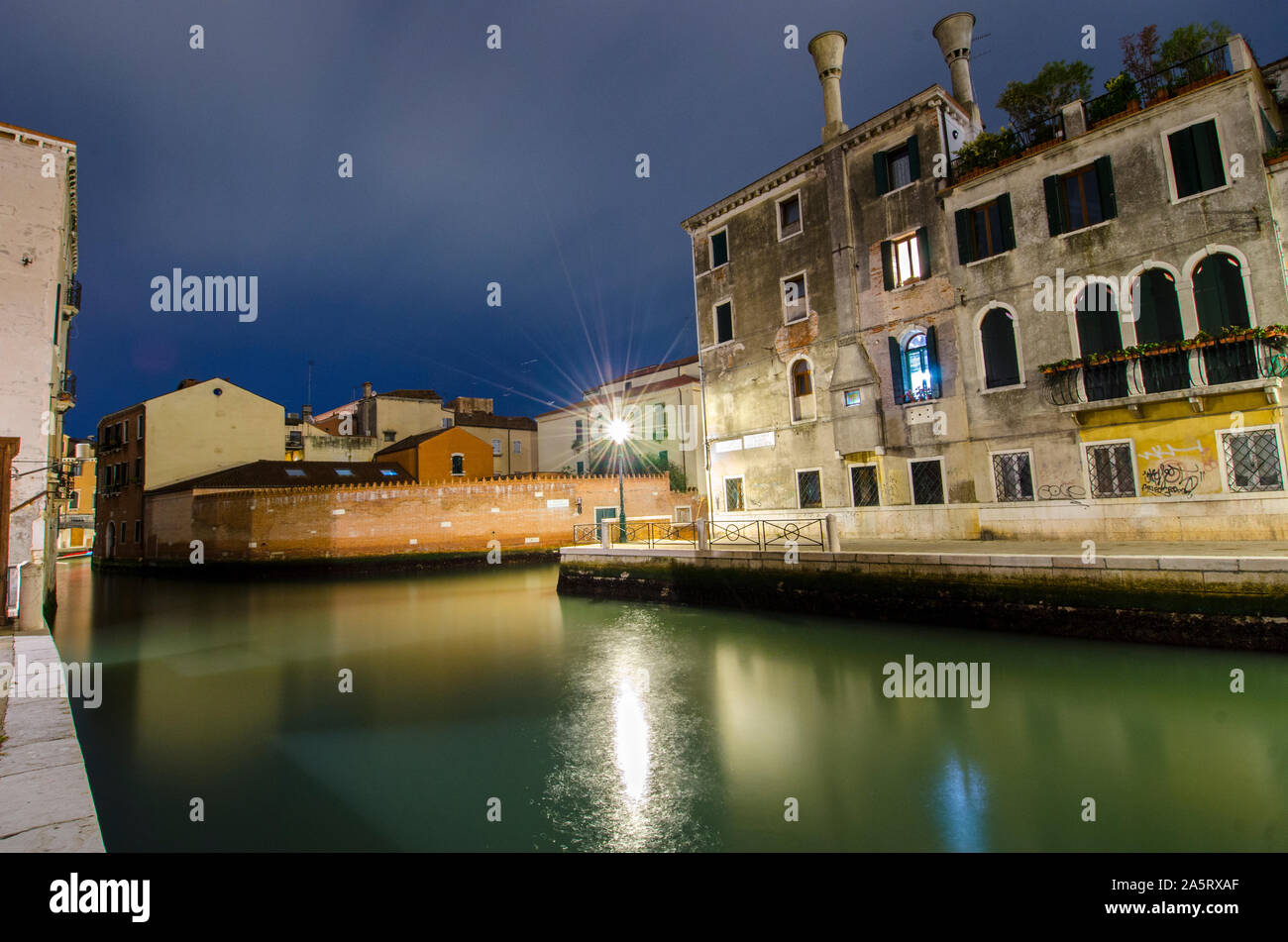 Kanal in Venedig Italien Stockfoto