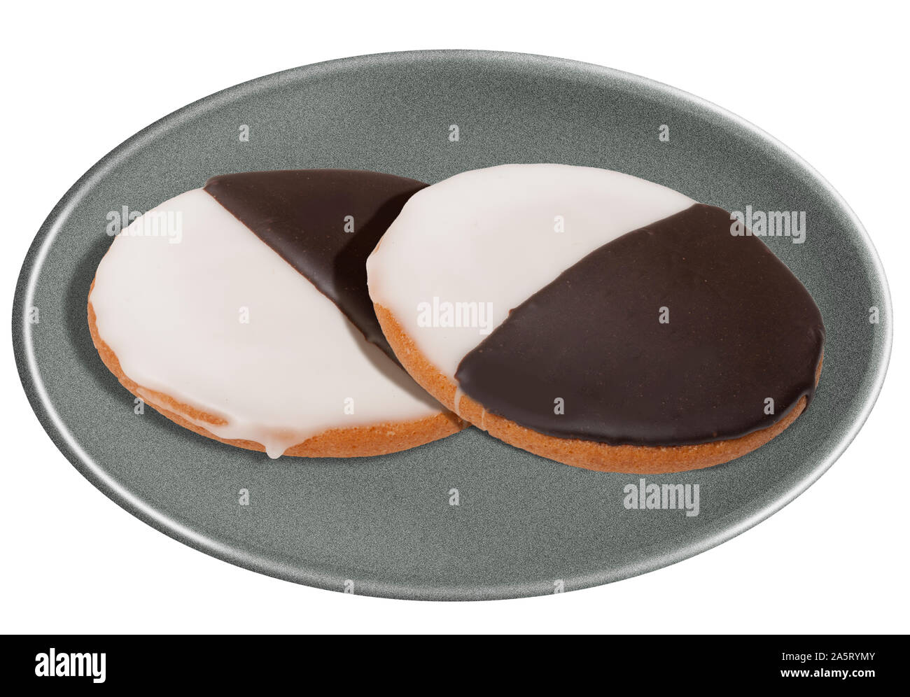 Schwarze und Weiße Cookies Stockfoto