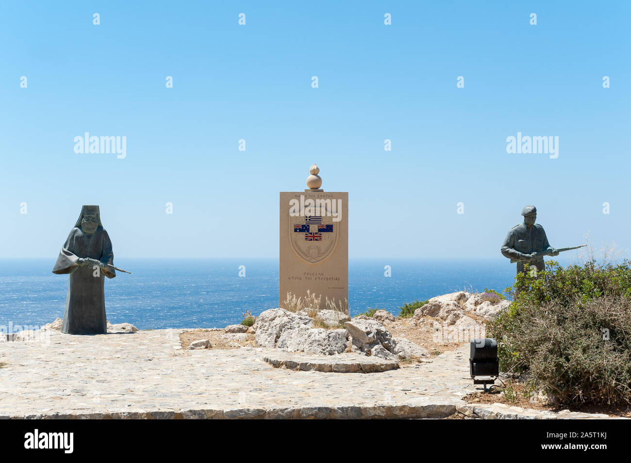 Denkmal für den Widerstand Bewegung, Preveli, Kreta, Griechenland Stockfoto