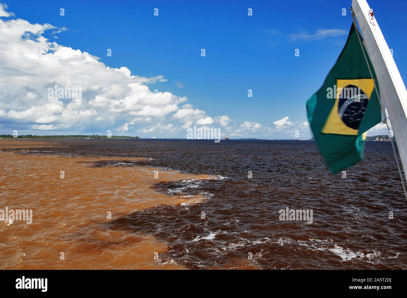 Encontro das Águas, Rio Negro e Solimões, Manaus, Amazonas, Brasilien Stockfoto