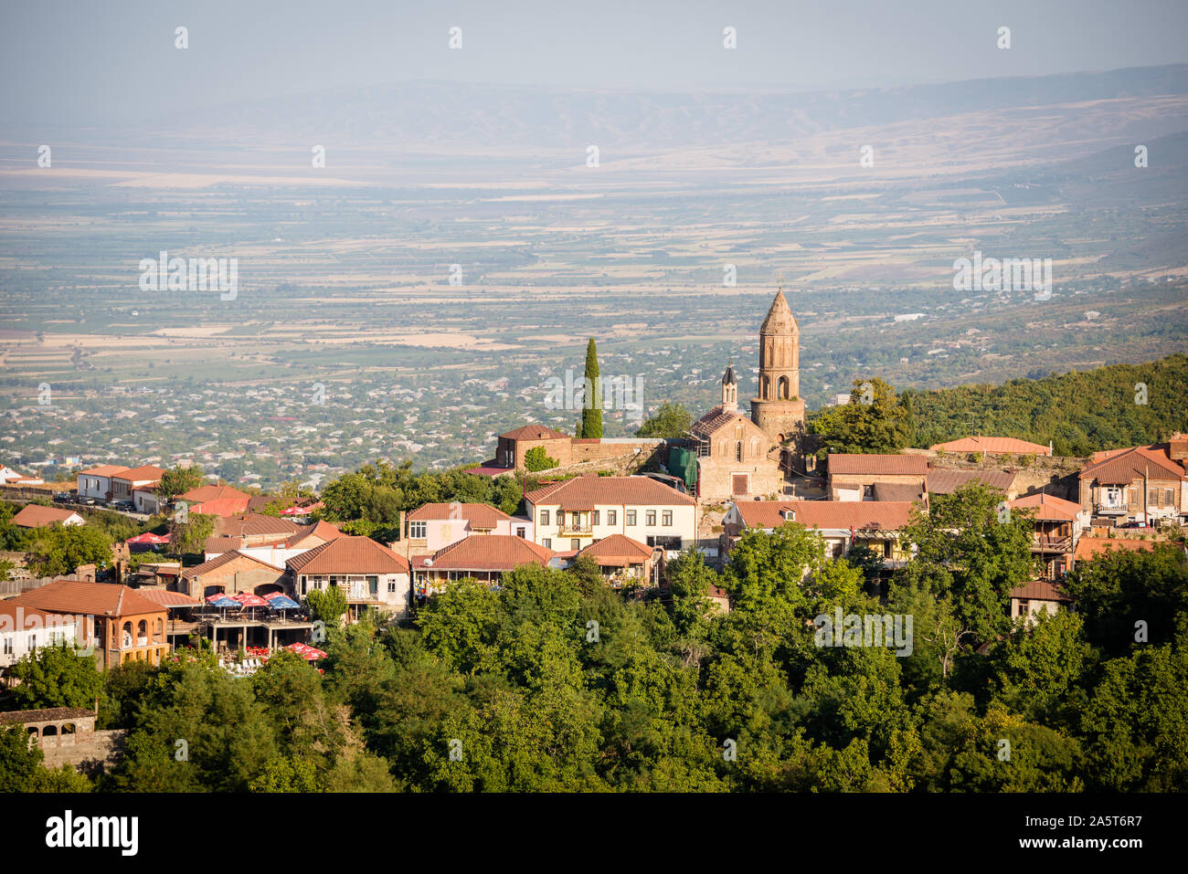 Blick auf signagi City, Georgia Stockfoto