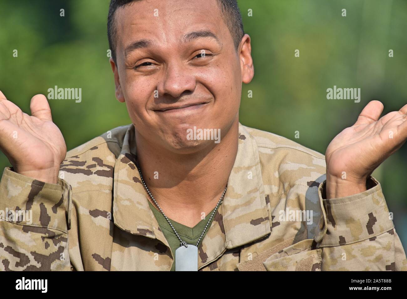 Ein Unentschieden militärische Person Stockfoto