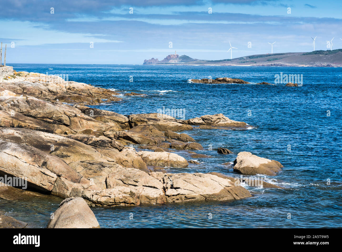 Muxia, Galicien, Spanien, Europa. Ziel des Camino de Santiago. Stockfoto