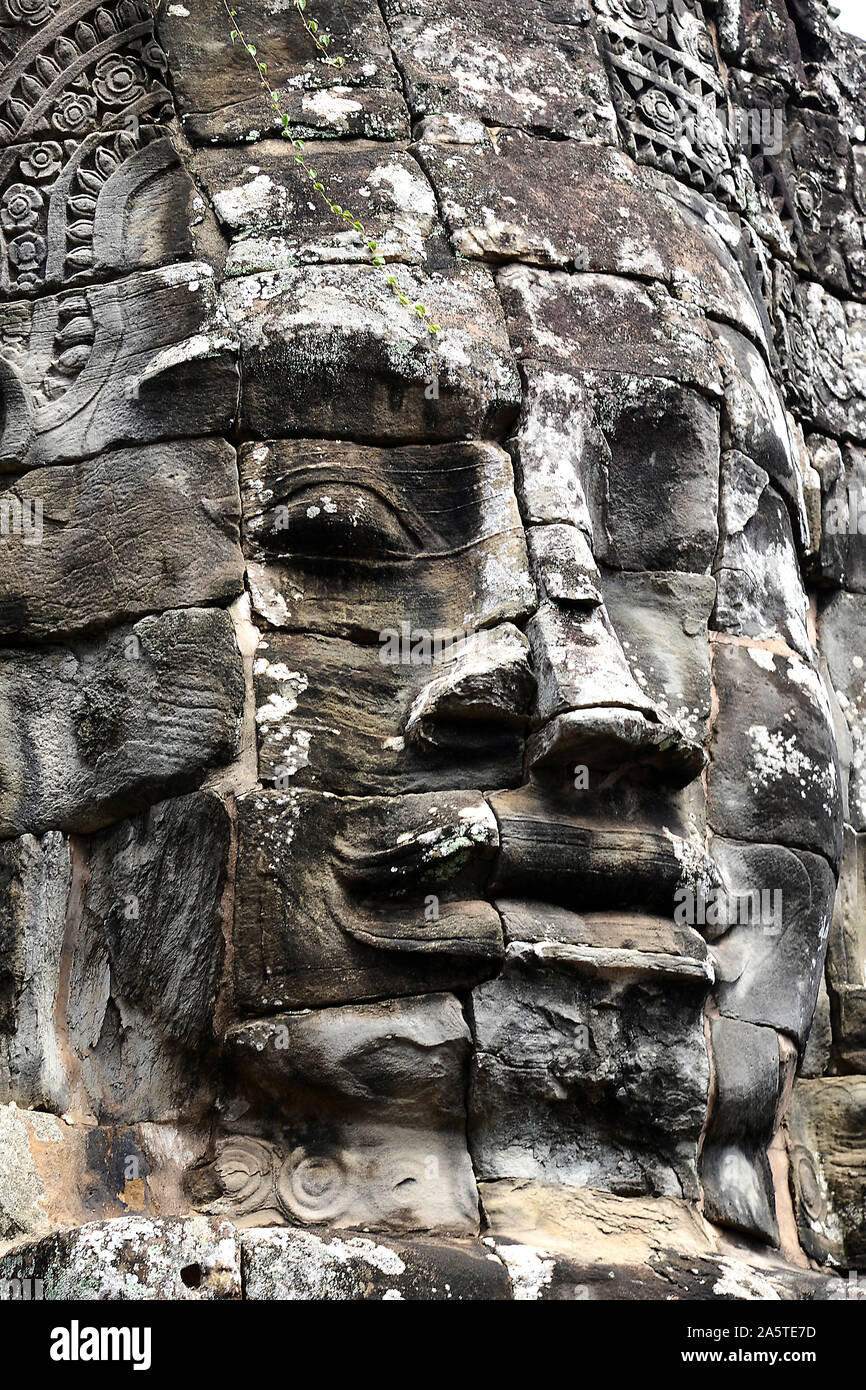 König Jayavarman VII., Bodhisavatta, Bayon, Angkor Thom, Kambodscha Stockfoto