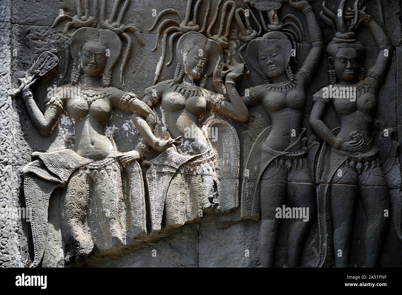 Relief in Bordeaux/Apsara Taenzerin; Stockfoto